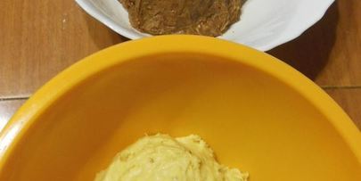 тыквенные двухцветные булочки