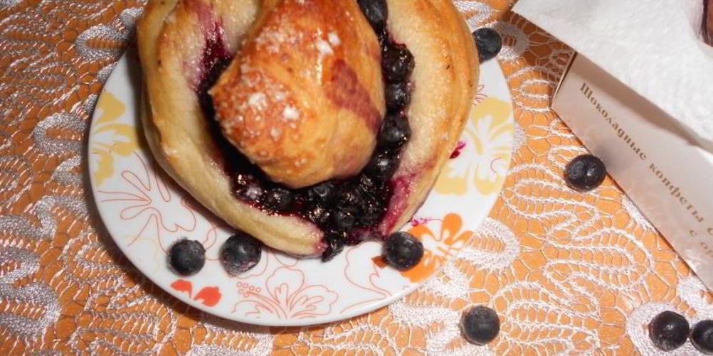 Рецепт вкуснейшие черничные булочки