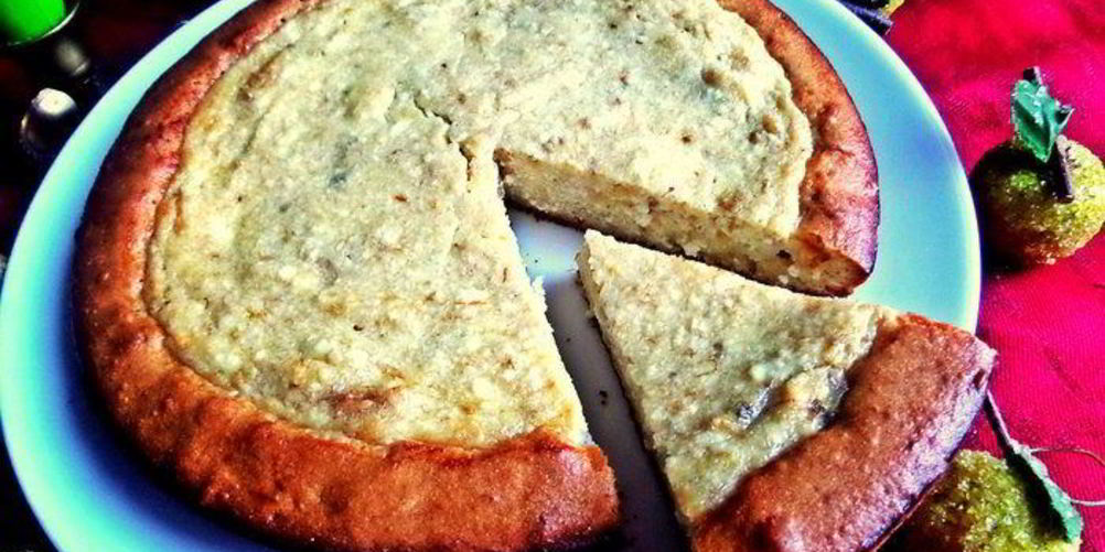 Рецепт заливная ватрушка с бананами