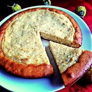 Заливная ватрушка с бананами