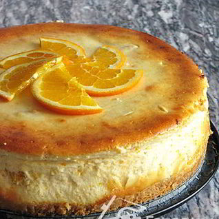 Апельсиновый чизкейк с соусом манго