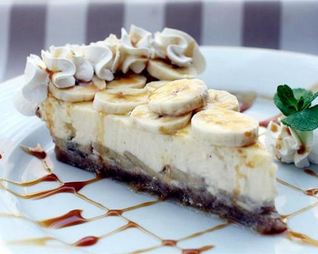 Банановый чизкейк с карамелью