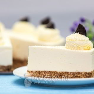 Чизкейк из творога без выпечки с желатином