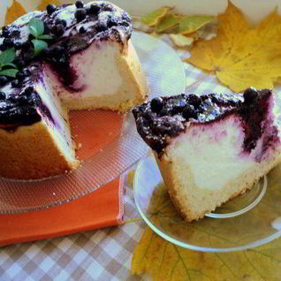 Чизкейк с черникой
