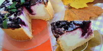 чизкейк с черникой