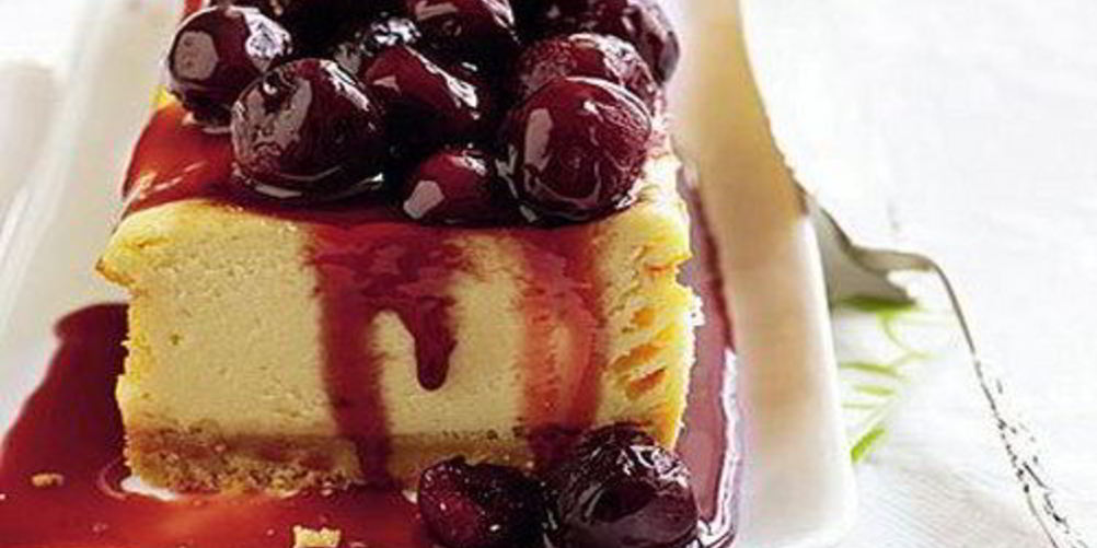 Рецепт чизкейк с консервированной вишней