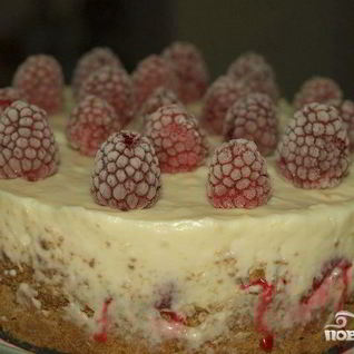 Чизкейк с малиной и шоколадом