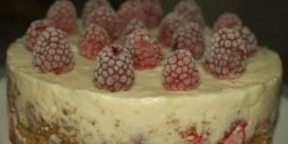 чизкейк с малиной и шоколадом