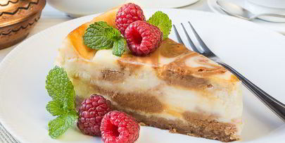 карамельный мраморный чизкейк