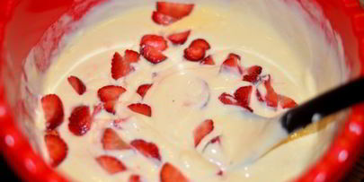 клубничный чизкейк в мультиварке