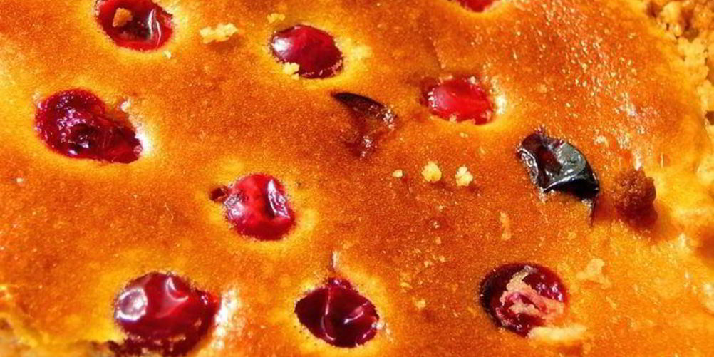 Рецепт клюквенный чизкейк