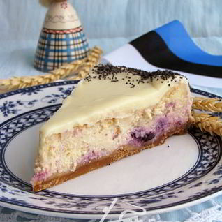 Лимонный чизкейк с черникой