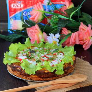 Сырный чизкейк с крабовыми палочками