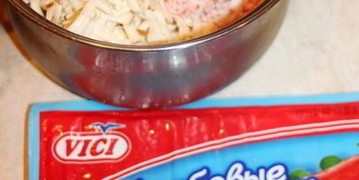 сырный чизкейк с крабовыми палочками