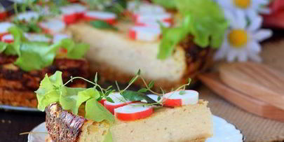 сырный чизкейк с крабовыми палочками