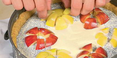 яблочный чизкейк с маком