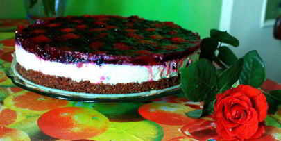 ягодный чизкейк без выпечки