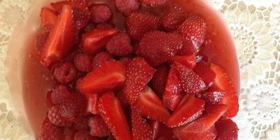 японский чизкейк с ягодным соусом