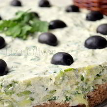 Рецепт Закусочный чизкейк из брынзы и огурца