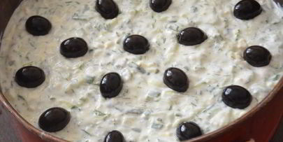 закусочный чизкейк из брынзы и огурца