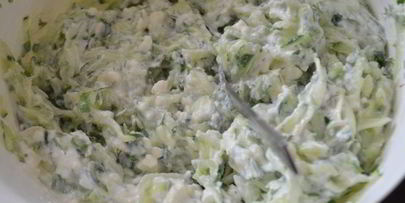 закусочный чизкейк из брынзы и огурца