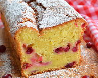 Апельсиновый кекс с клюквой