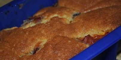 кекс с карамелизированными нектаринами