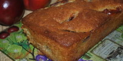 кекс с карамелизированными нектаринами