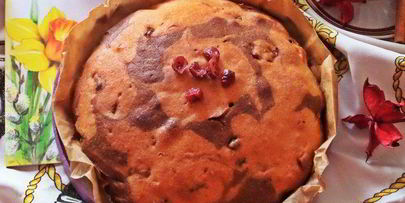 кекс с клюквой и кофе