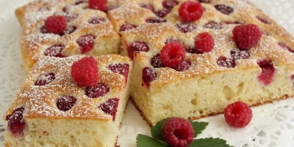 Рецепт кекс с малиной