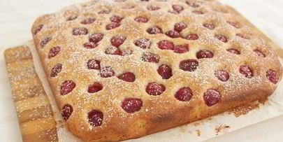 кекс с малиной