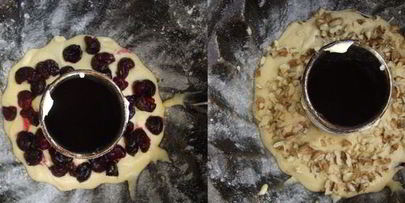 кекс с вишней и орехами