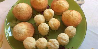 кексики нежные с творожным кремом