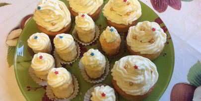 кексики нежные с творожным кремом