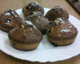 Кексы кофейные с вишней