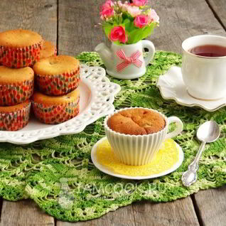 Кексы с белым шоколадом и клюквой