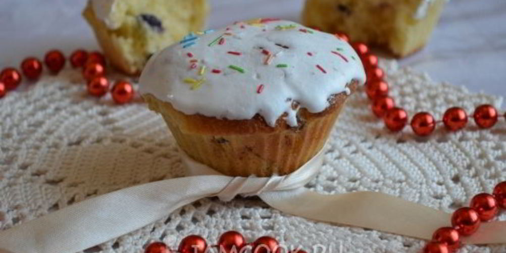 Рецепт кексы с изюмом на пасху