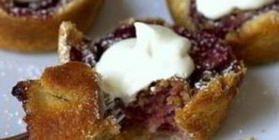 хлебные кексики с клубникой