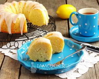 Лимонный кекс на кефире