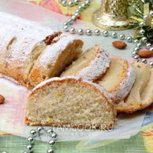 Рецепт Лимонный кекс с грушами и миндалем