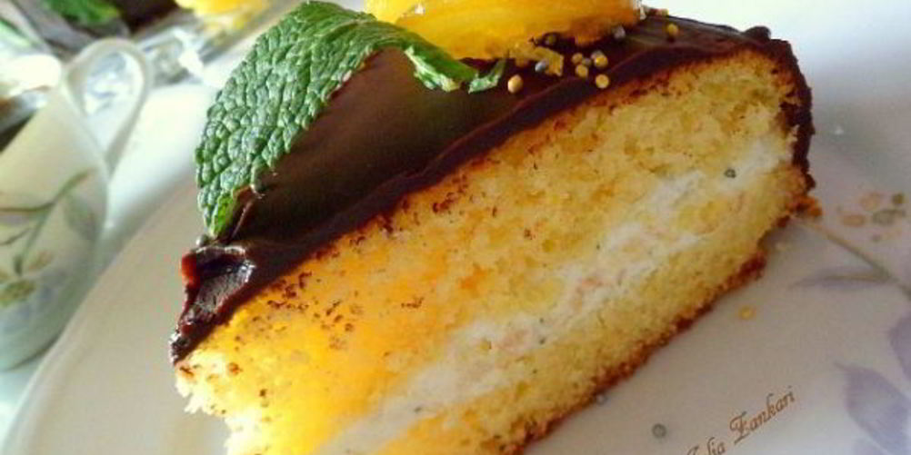 Рецепт лимонный кекс с мятно-сливочным кремом под шоколадом