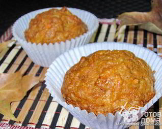 Морковные кексы с имбирем и корицей