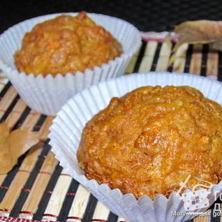 Морковные кексы с имбирем и корицей