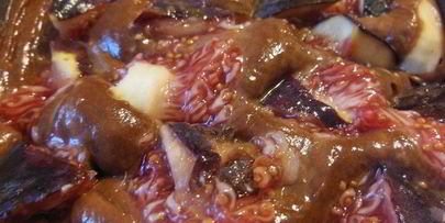 мраморный кекс с инжиром