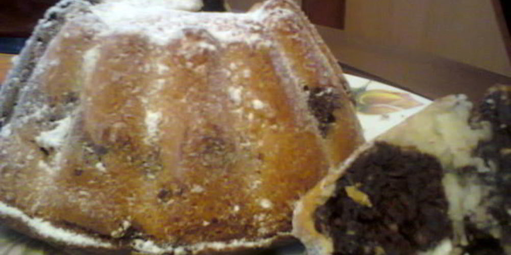 Рецепт мраморный кекс с творогом