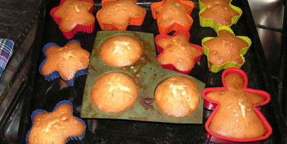 осенние кексы с вяленой вишней