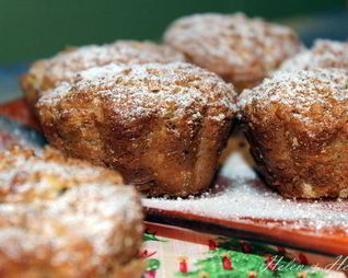 Овсяно-творожные кексики-маффины с яблоком