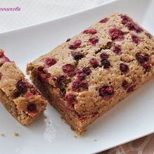 Рецепт Постный кекс с миндалем и брусникой