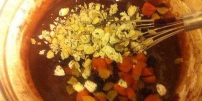 постный кекс с сухофруктами