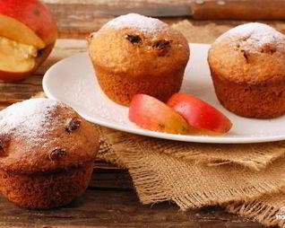 Постные яблочные кексы